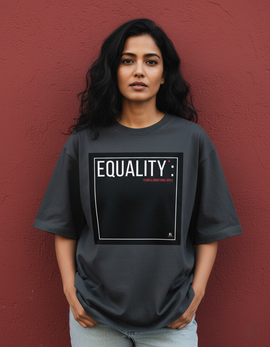 EQUALITY: TERMS & CONDITIONS APPLY BLACK Unisex Oversized Classic T-Shirt