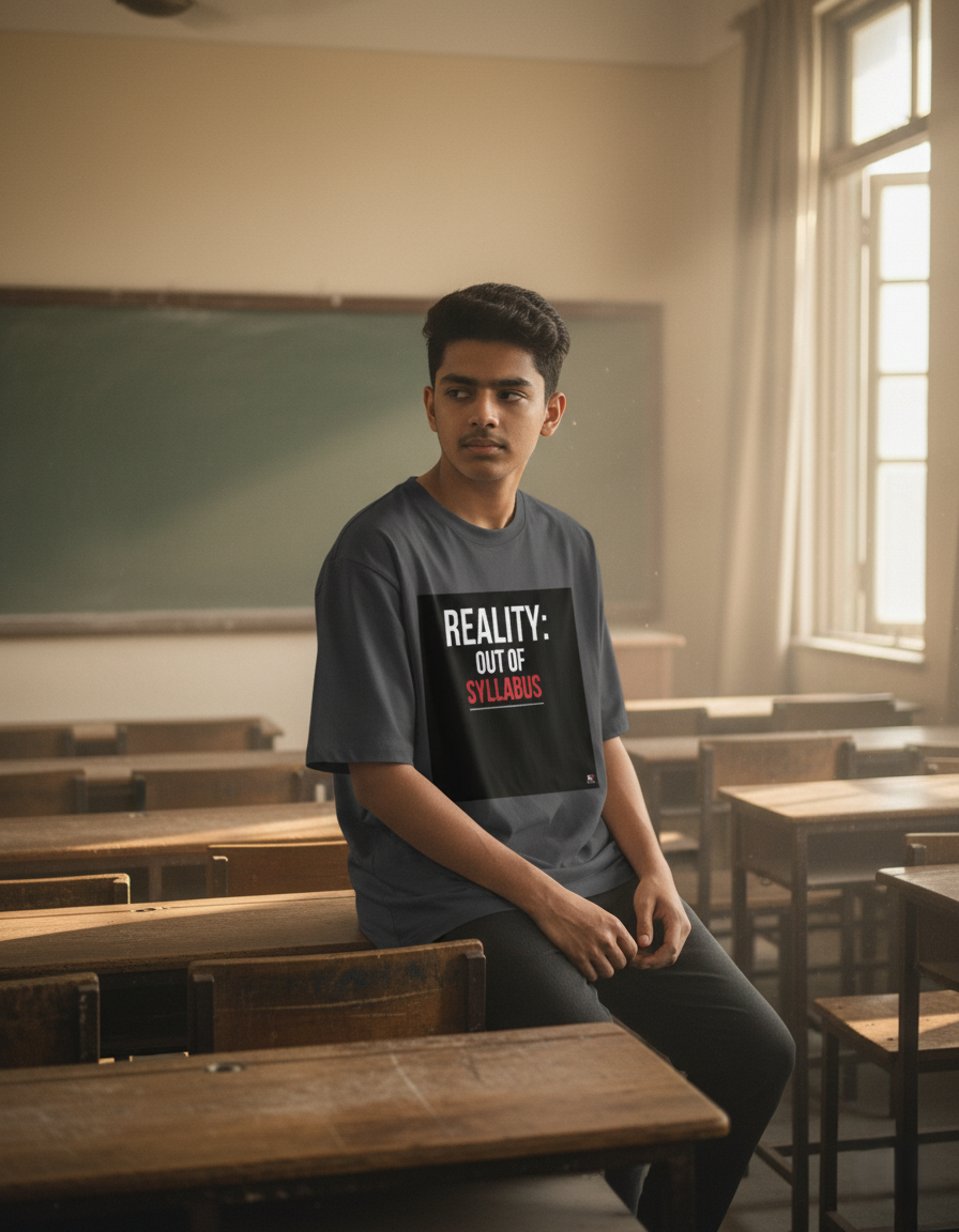 REALITY: OUT OF SYLLABUS BLACK Unisex Oversized Classic T-Shirt