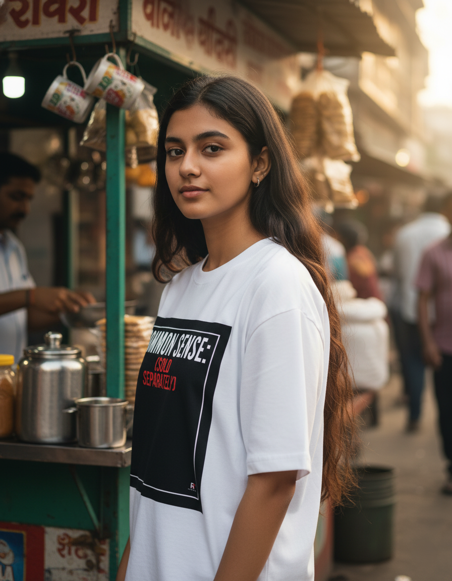 COMMON SENSE: (SOLD SEPARATELY) WHITE Unisex Oversized Classic T-Shirt