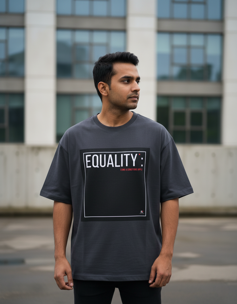 EQUALITY: TERMS & CONDITIONS APPLY BLACK Unisex Oversized Classic T-Shirt