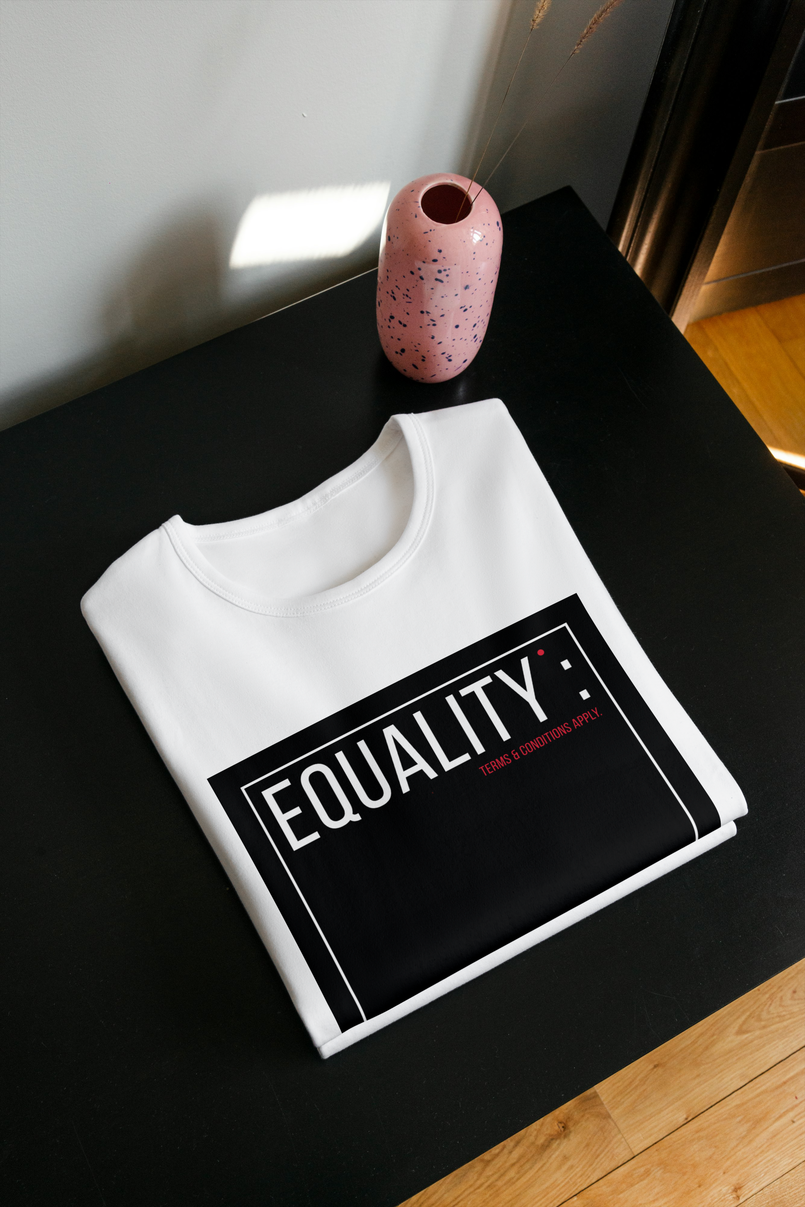EQUALITY: TERMS & CONDITIONS APPLY WHITE Unisex Oversized Classic T-Shirt