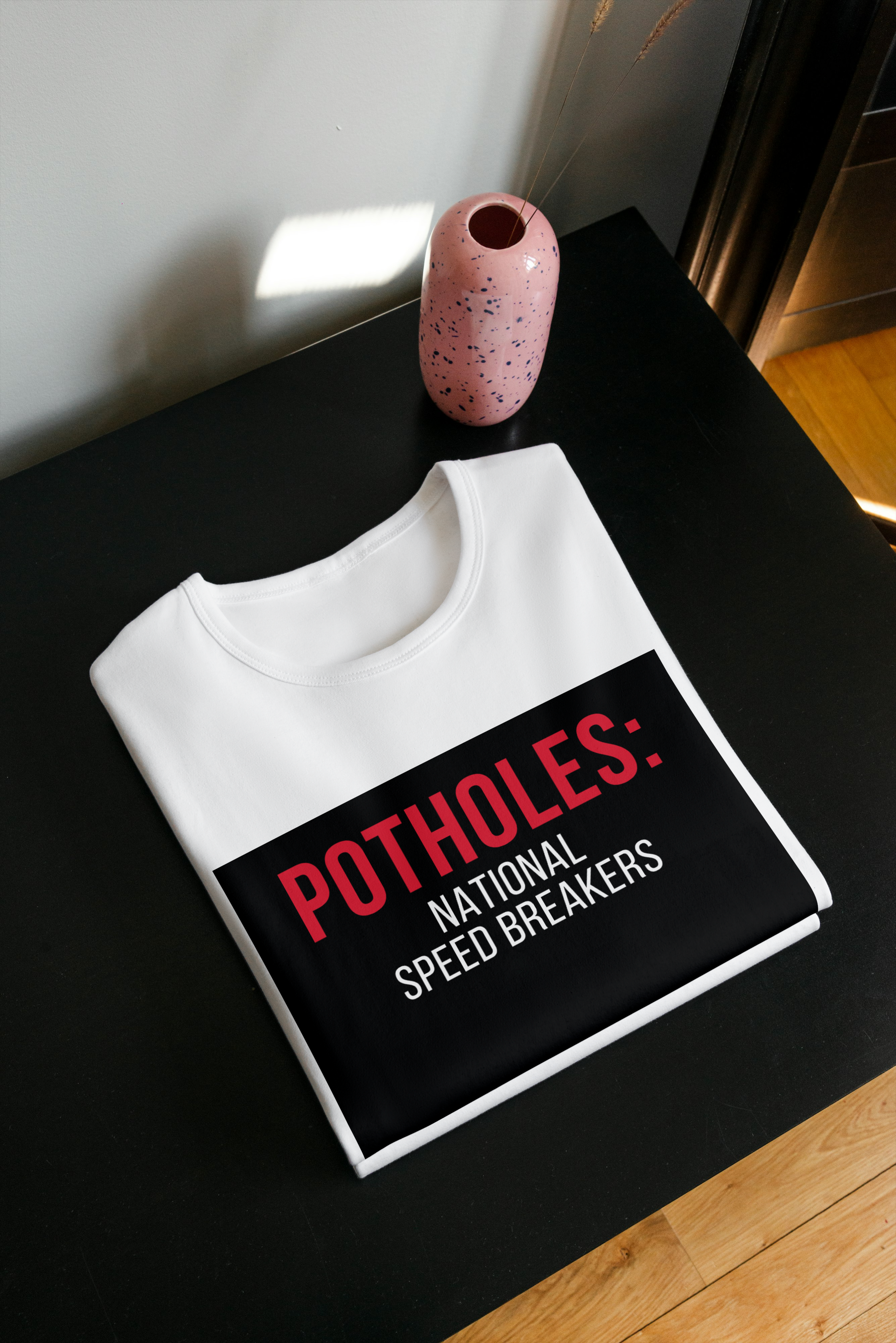 POTHOLES: NATIONAL SPEED BREAKERS WHITE Unisex Oversized Classic T-Shirt