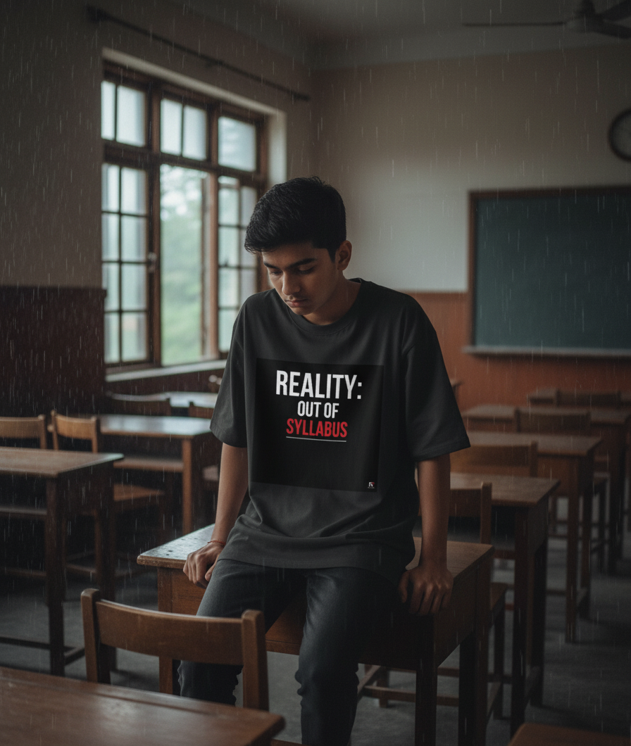 REALITY: OUT OF SYLLABUS BLACK Unisex Oversized Classic T-Shirt