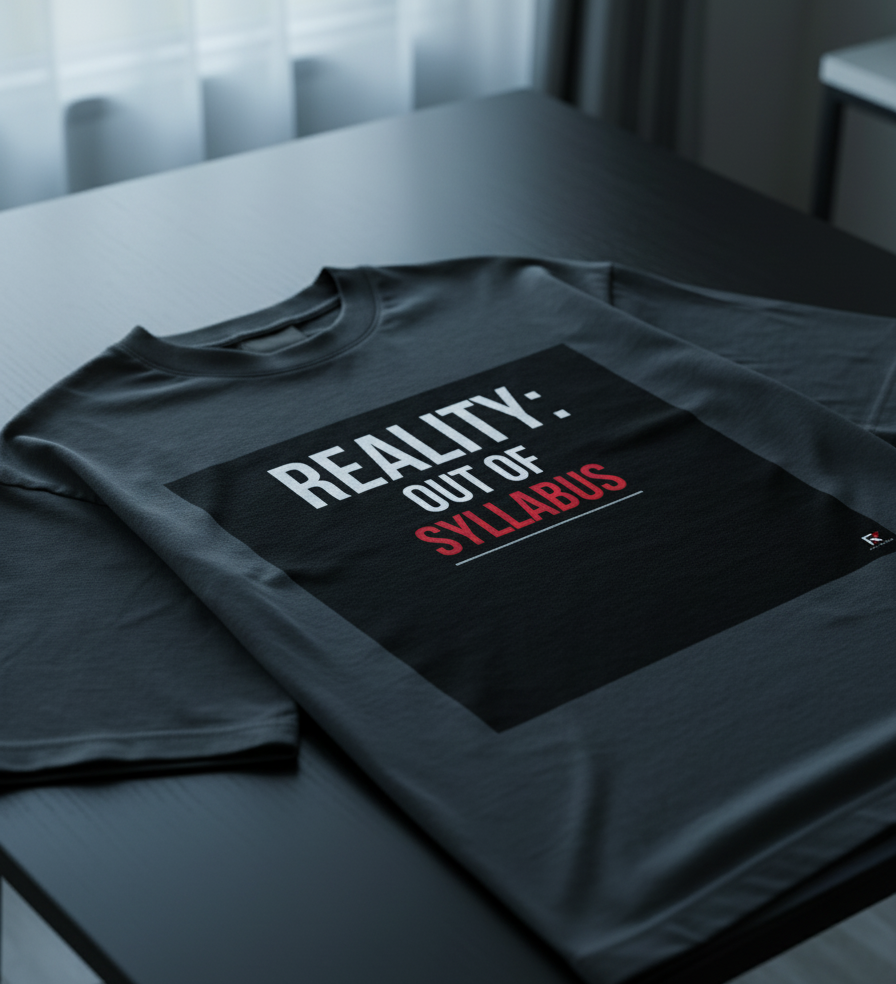 REALITY: OUT OF SYLLABUS BLACK Unisex Oversized Classic T-Shirt